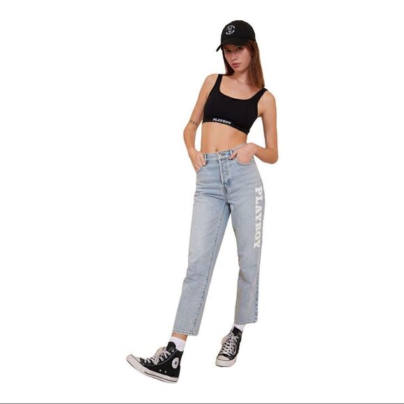 Playboy x PacSun High Waisted Straight Leg Jeans - Picture 1 of 8